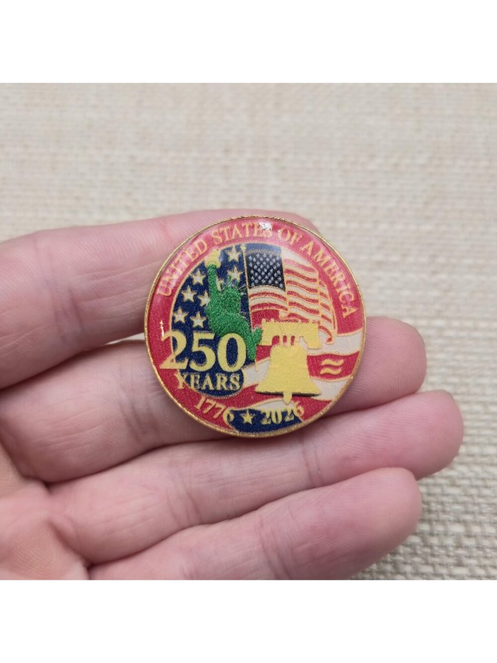 USA Semiquincentennial 250 Years Liberty Bell 1776-2026 Enamel Pin A8608